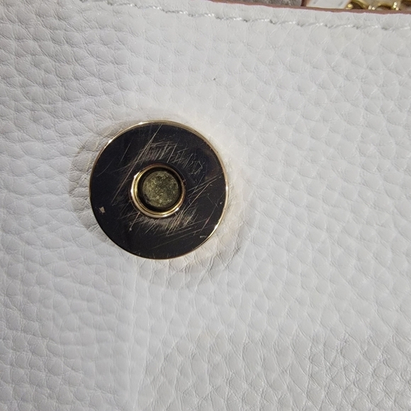 Nanette Lepore Small White Crossbody Bag With Gold Tone Hardware - Picture 12 of 16